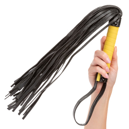 CalExotics Boundless Flogger – Black – Vegan Leather Hand Whip