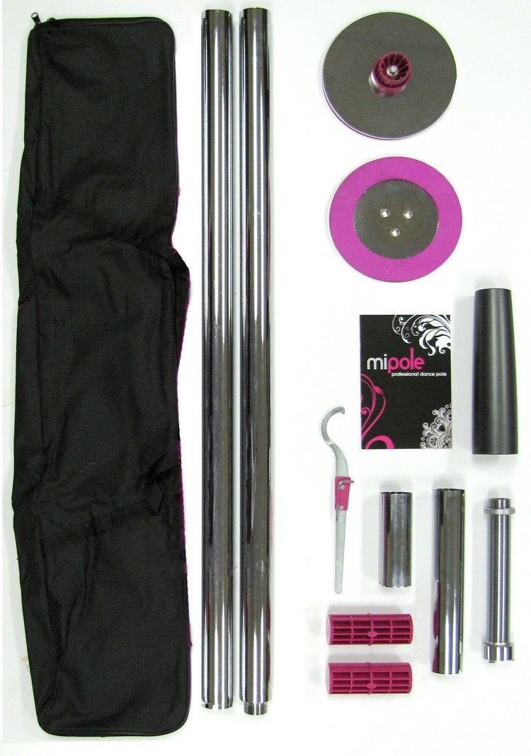 Mipole Professional Dance Pole Kit – Static Pole – Silver