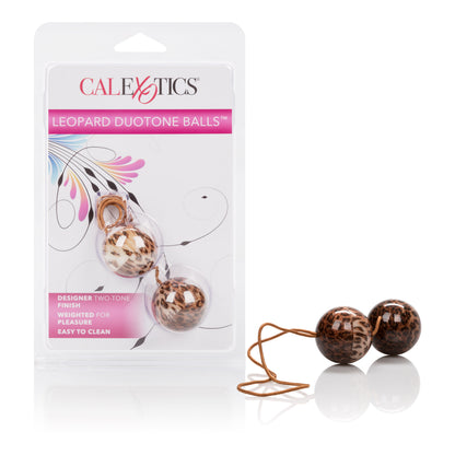 CalExotics Leopard Duo Tone Balls with Sturdy Retrieval Cord – Animal Print
