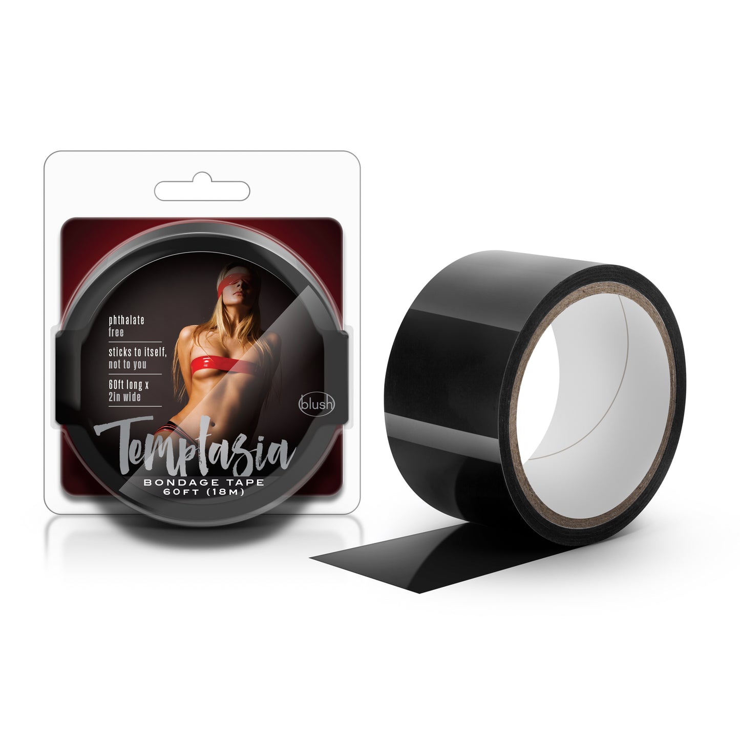 Temptasia Bondage Tape - Reusable Black Tape for Bondage and Gags