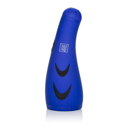 Apollo Hydro Power Stroker – Blue – Vibrating Stroker with Suction Cup Base