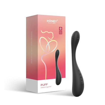Honey Play Box Puff App Control Inflatable Kegel Ball – Black