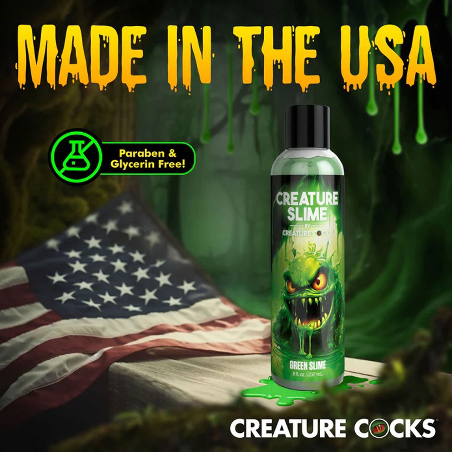 XR Brands Creature Slime Green Water-Based Lubricant