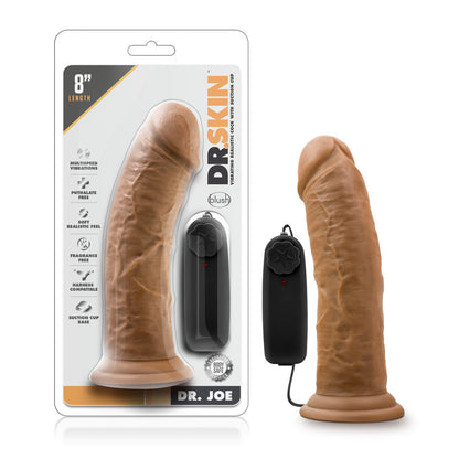 Dr. Skin Dr. Joe 8 Inch Vibrating Realistic Dildo with Suction Cup - Mocha
