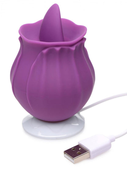 Inmi Bloomgasm Wild Violet Licking Silicone Stimulator - Violet