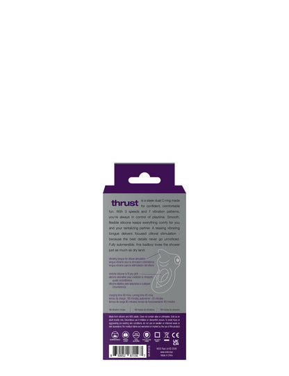 VeDO Thrust Rechargeable Silicone Vibrating Dual C-Ring Cock Ring – Purple
