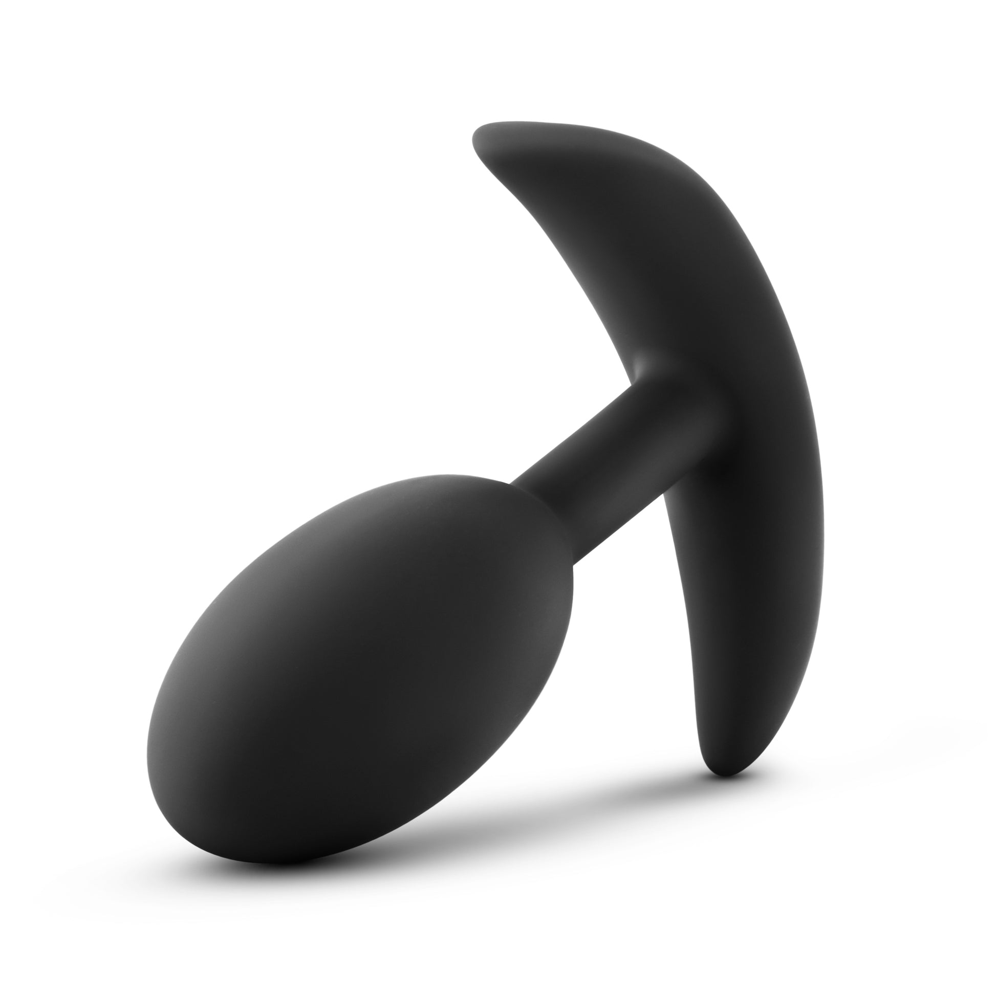 Anal Adventures Platinum Silicone Vibra Slim Plug - Medium - Black