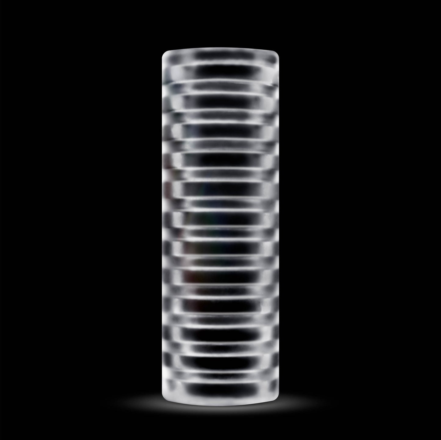 Rize Ribz Glow in the Dark Self-Lubricating Stroker – Clear