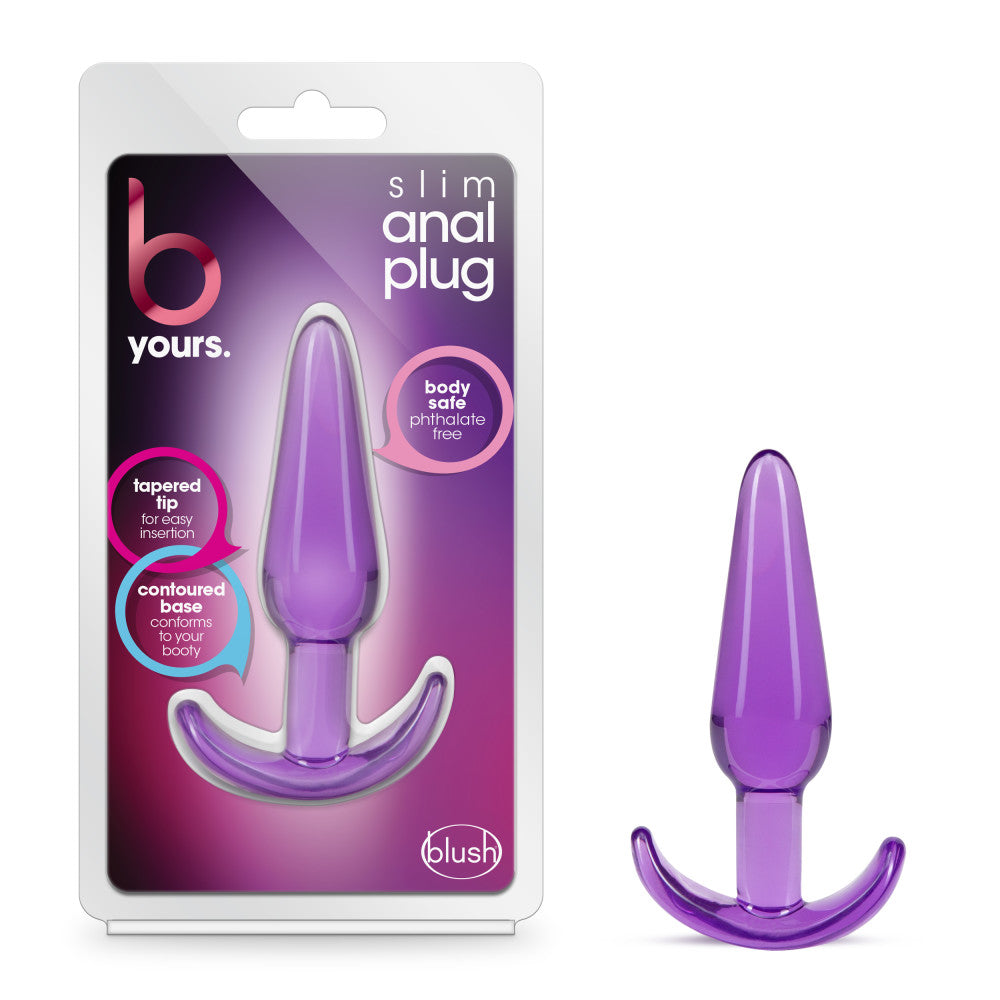 B Yours Slim Anal Plug - Tapered Design - Purple