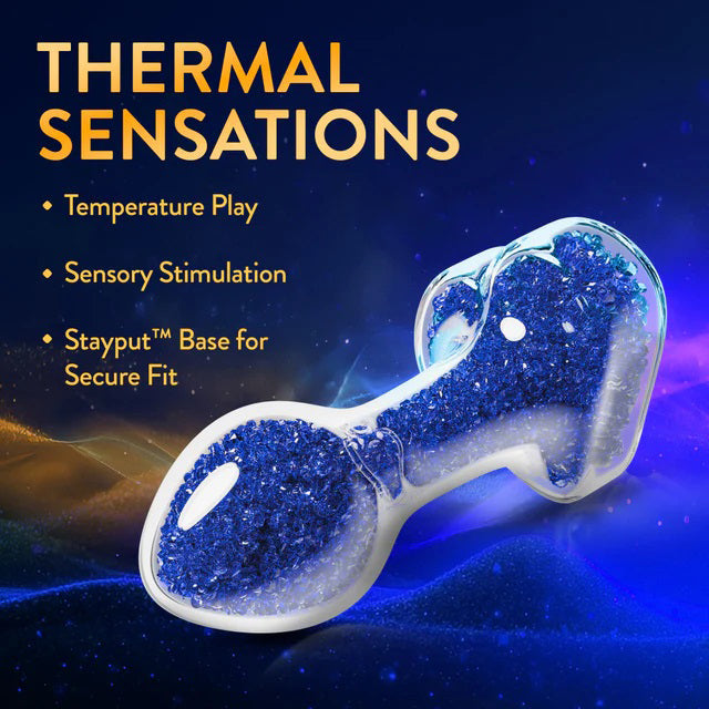 Oh My Gem Prestige Anal Plug - Blue - Premium Borosilicate Glass