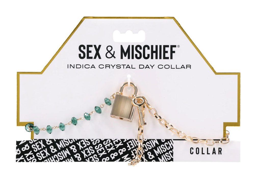 Indica Crystal Day Collar – Green with Adjustable Fit