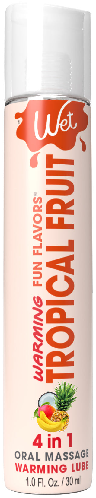 Wet Warming Fun Flavors - Tropical Fruit - 4 in 1 Lubricant 1 Oz