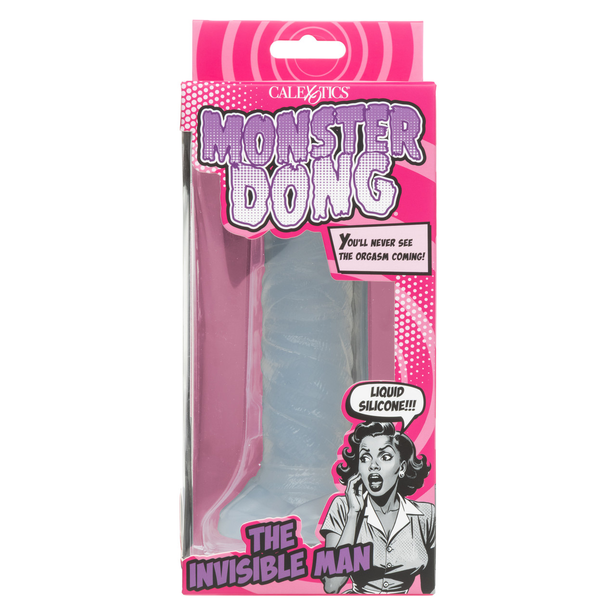 CalExotics Monster Dong The Invisible Man - Clear - Flexible Suction Cup Design