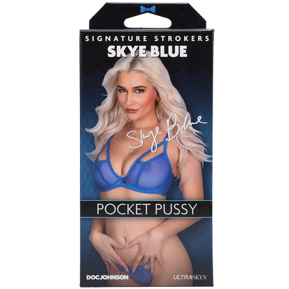Doc Johnson Skye Blue Ultraskyn Pocket Pussy - Realistic Textured Stroker - Vanilla