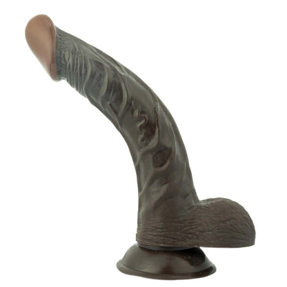Nasstoys Afro American Whoppers - Brown Flexible Curved Dong with Suction Cup Base