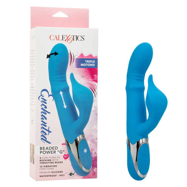 CalExotics Enchanted Beaded Power G Massager – Blue
