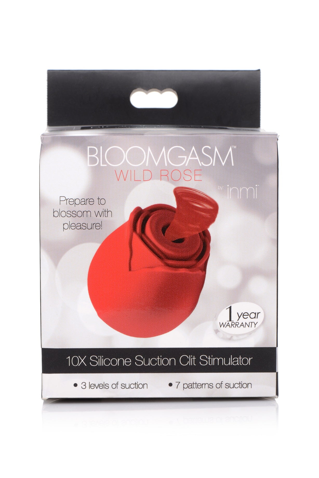 Inmi Bloomgasm Wild Rose Silicone Suction Stimulator – Red