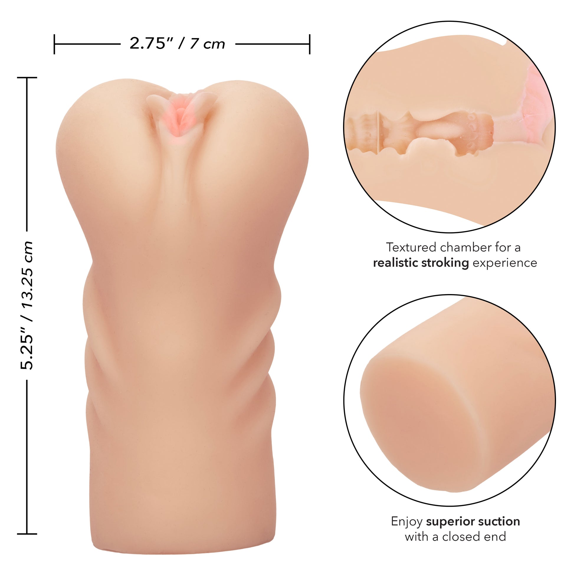 CalExotics Cheap Thrills The First Time Masturbator – Compact, Textured Sleeve – 5.25 Inches