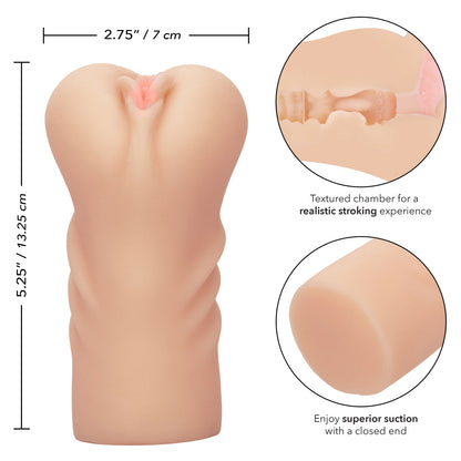 CalExotics Cheap Thrills The First Time Masturbator – Compact, Textured Sleeve – 5.25 Inches