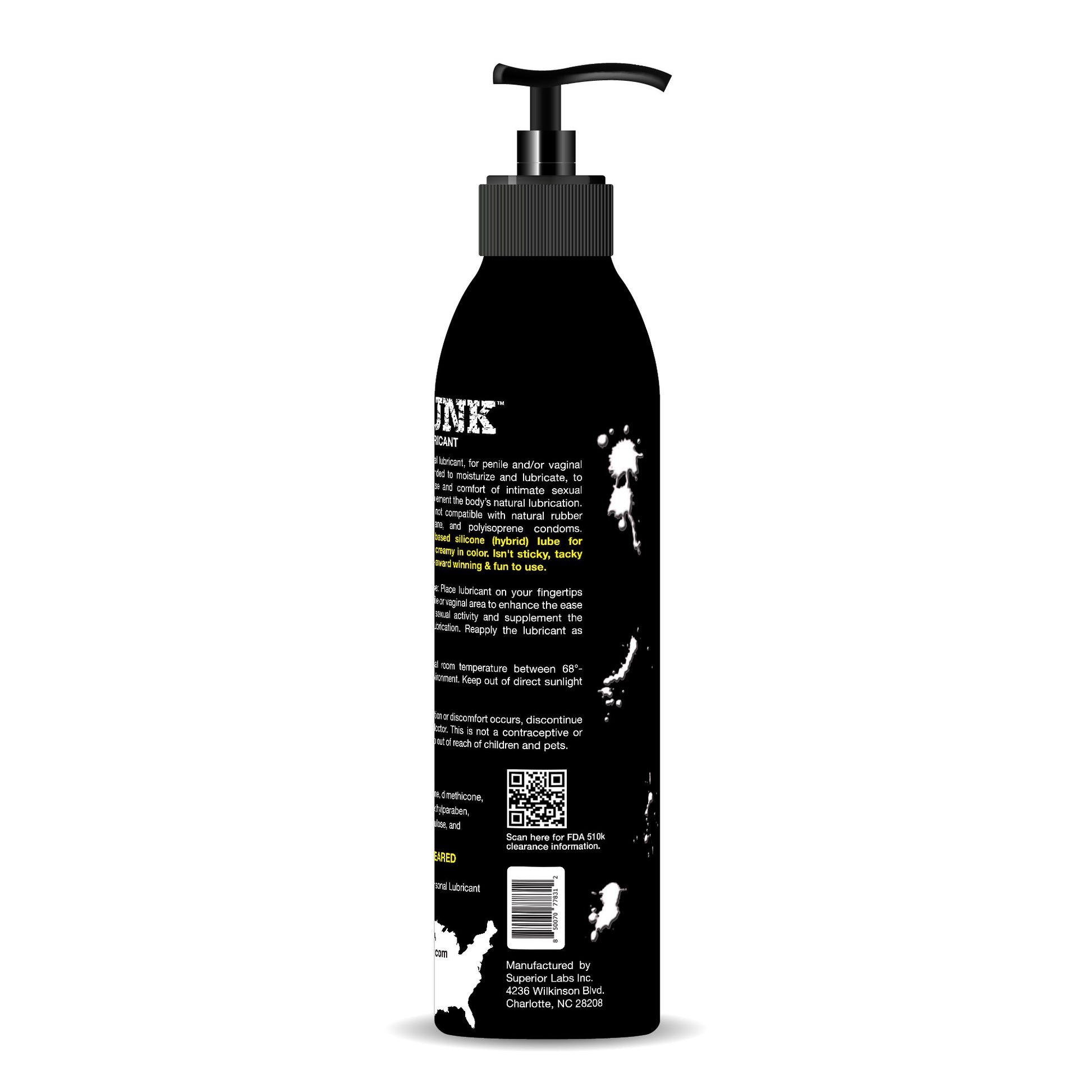 Spunk Lube Hybrid 4 Fl Oz – Water-Based Silicone Lubricant – White