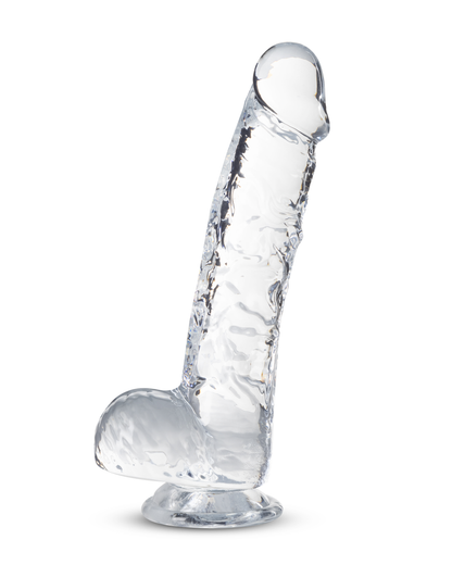 Blush Naturally Yours 6 Inch Crystalline Dildo - Clear - Life-like Design with Suction Cup Base