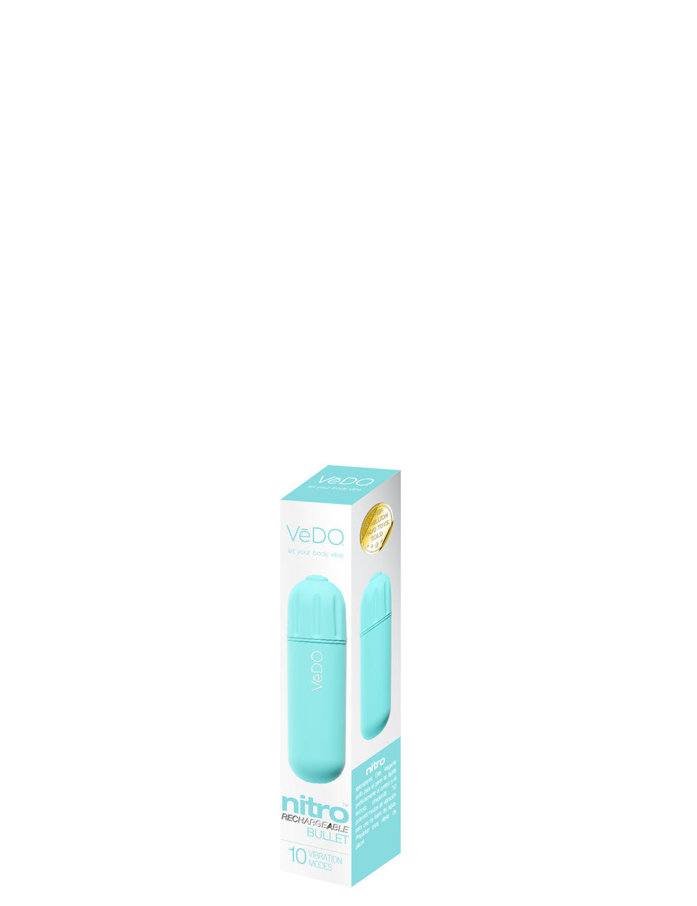 VeDO Nitro Rechargeable Bullet - Multi-Function Waterproof Vibrator - Turquoise
