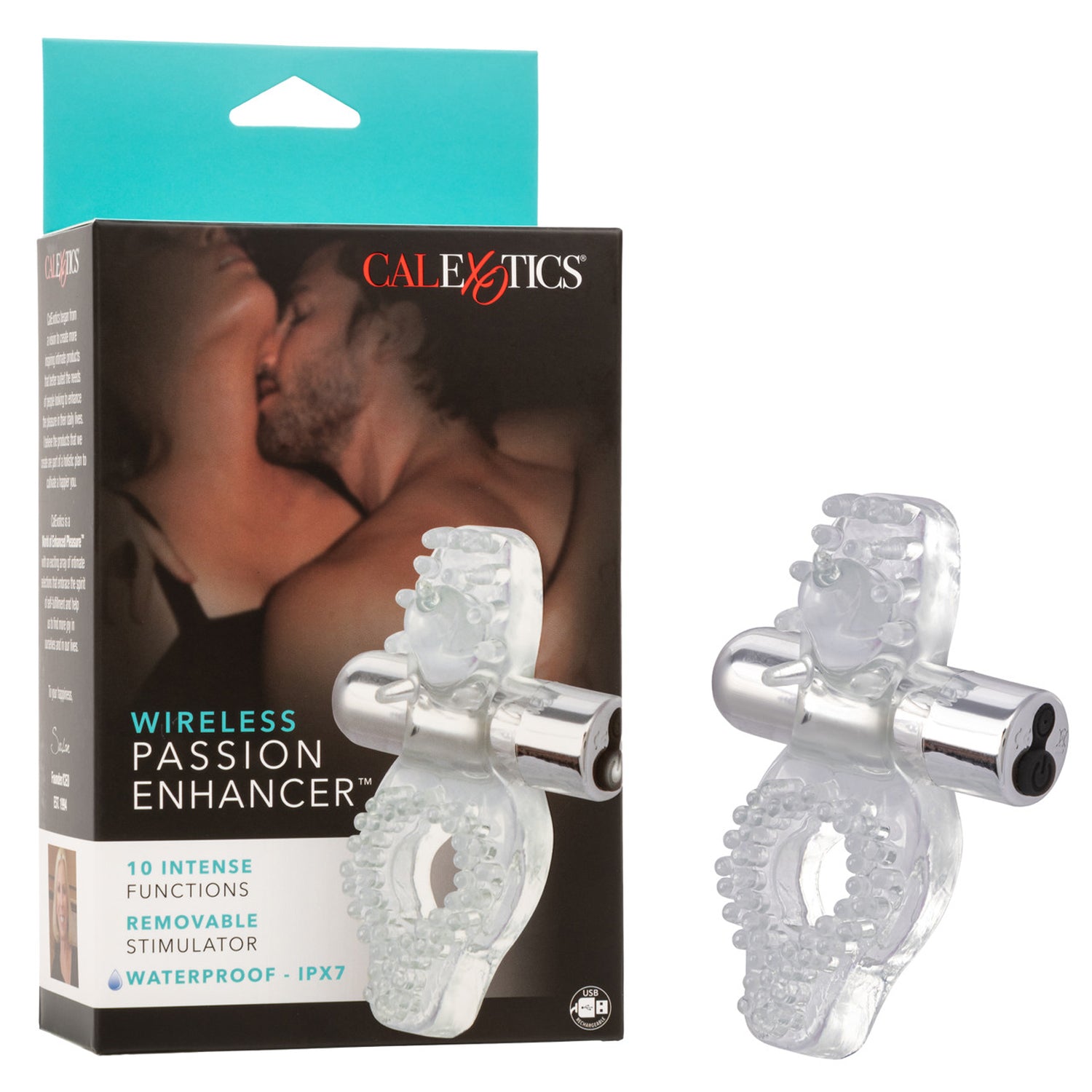 CalExotics Wireless Passion Enhancer Rechargeable Vibrating Accessory - Clear