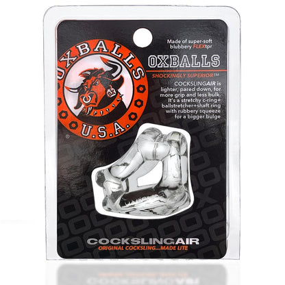 Oxballs COCKSLING AIR C-Ring and Ball Stretcher - Clear