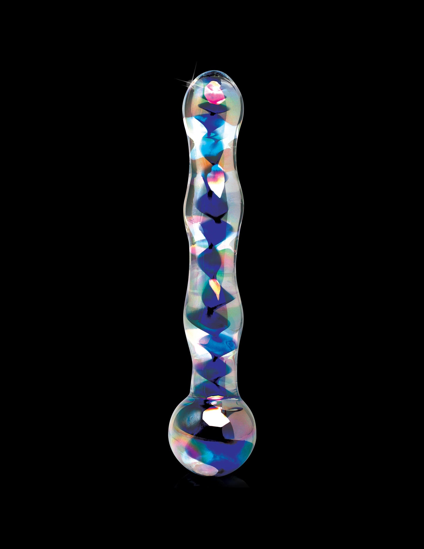 Pipedream Icicles No. 8 Glass Massager – Clear/Blue