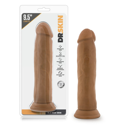 Dr. Skin 9.5 Inch Cock - Realistic Brown Dildo with Suction Cup