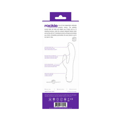 VeDO Rockie Dual Rechargeable Vibe - G-spot and Clitoral Stimulation - Purple