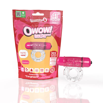 Screaming O 4t Owow Super Powered Vibrating Ring – Strawberry