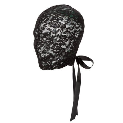 CalExotics Scandal Corset Lace Hood - Black Full-Face Lace Mask