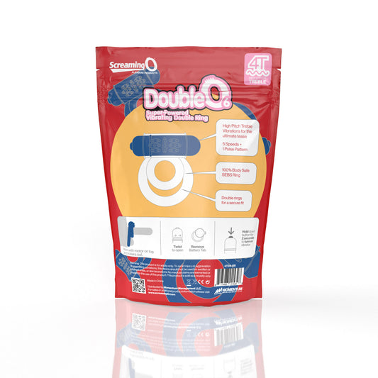 Screaming O Double O 6 Super Powered Vibrating Double Ring – Blueberry