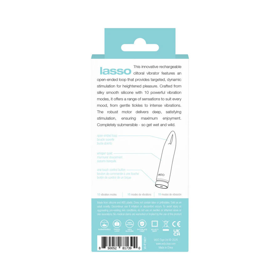 VeDO Lasso Rechargeable Clitoral Bullet Vibrator – Turquoise