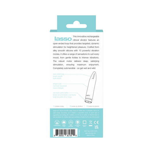 VeDO Lasso Rechargeable Clitoral Bullet Vibrator – Turquoise