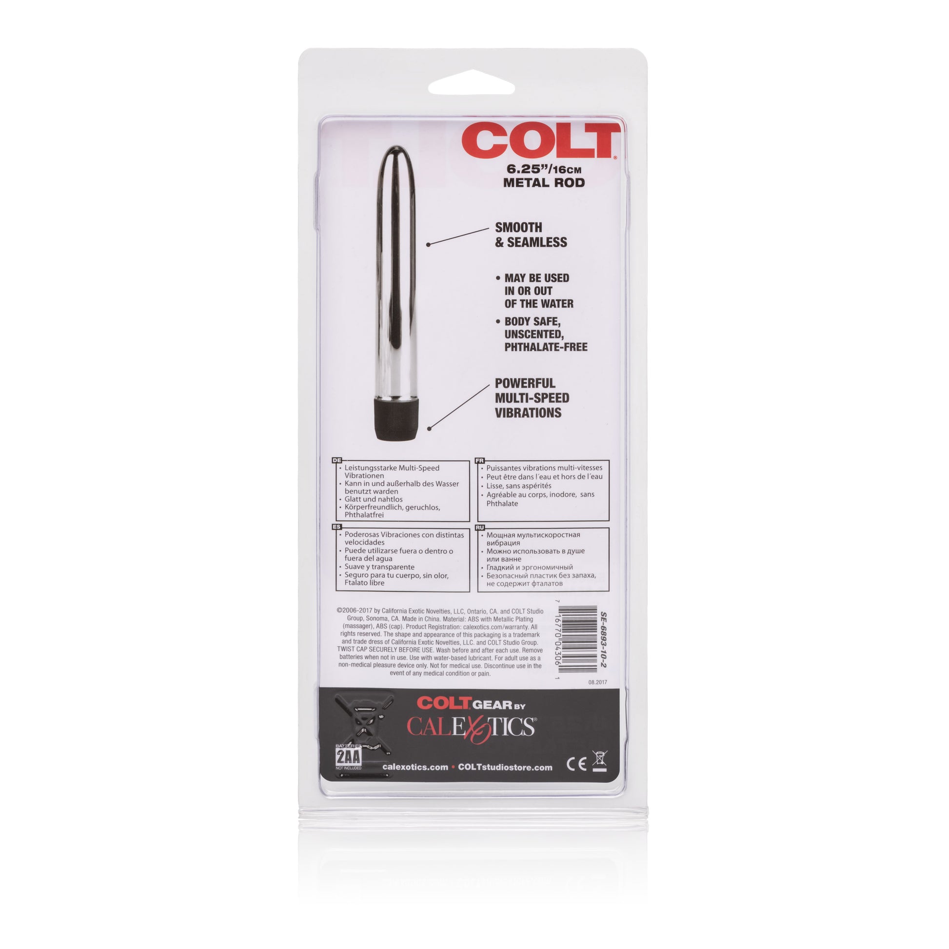 CalExotics Colt Metal 6.25 Inch Vibrator – Silver