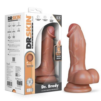 Dr. Skin Dr. Brody Vibrating Dildo with Remote Control – Beige