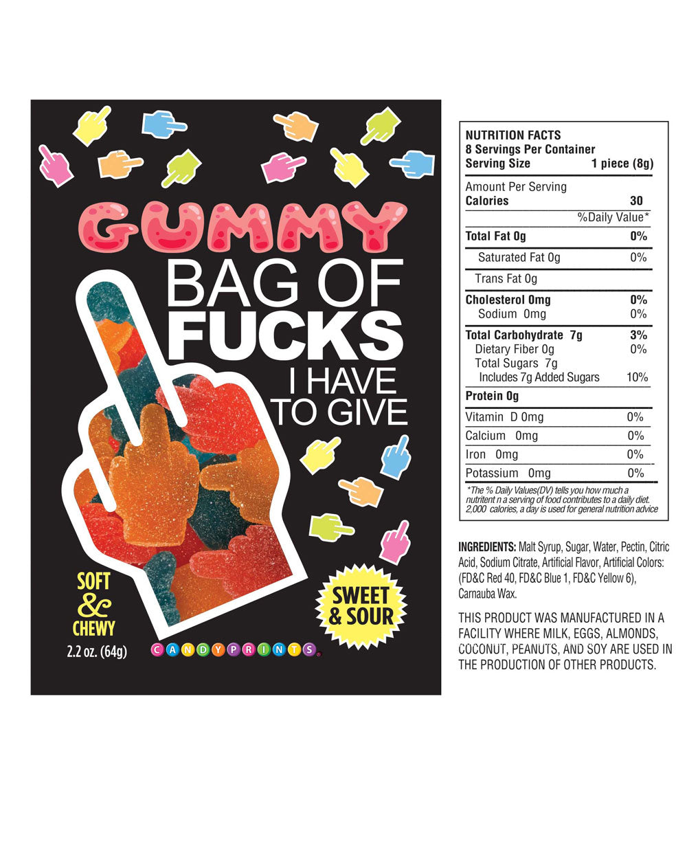 Bag of Fucks I Have to Give Candy - Sour Gummy - 2.2oz