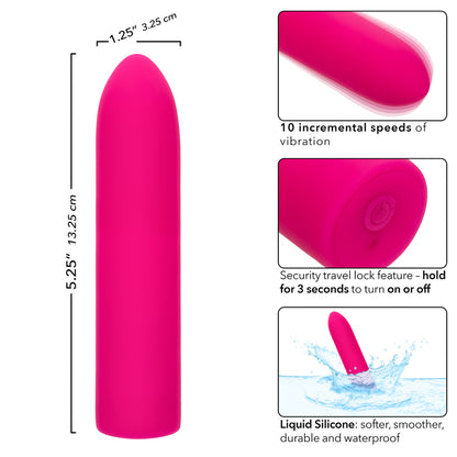 CalExotics Rechargeable Classic Chic Mini Massager – Pink, Multi-Speed Vibrating