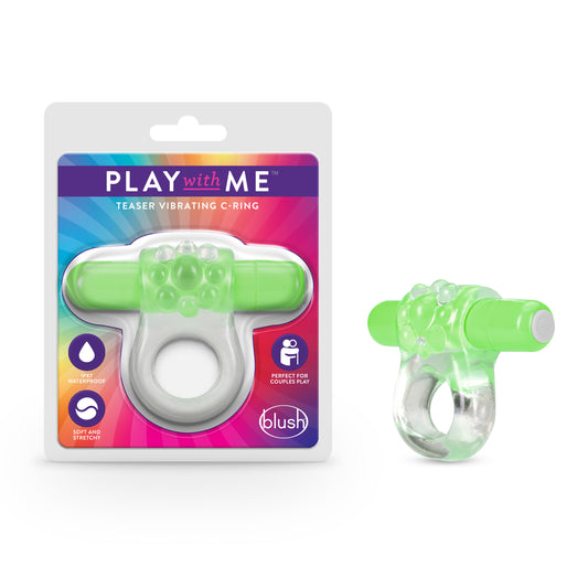 Blush Play With Me Teaser Vibrating C-Ring – Green