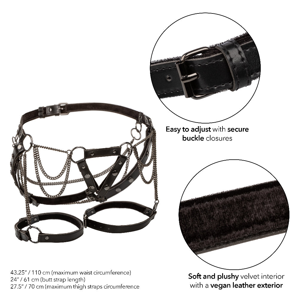 CalExotics Euphoria Collection Thigh Harness With Chains – Black