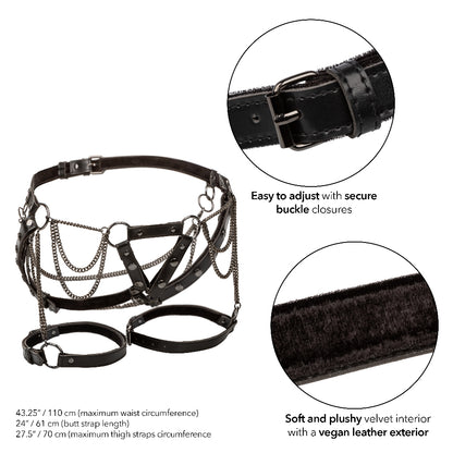 CalExotics Euphoria Collection Thigh Harness With Chains – Black