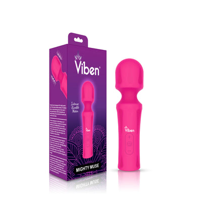 Viben Mighty Muse Mini Massager – Hot Pink – Multi-Speed & Vibration Patterns