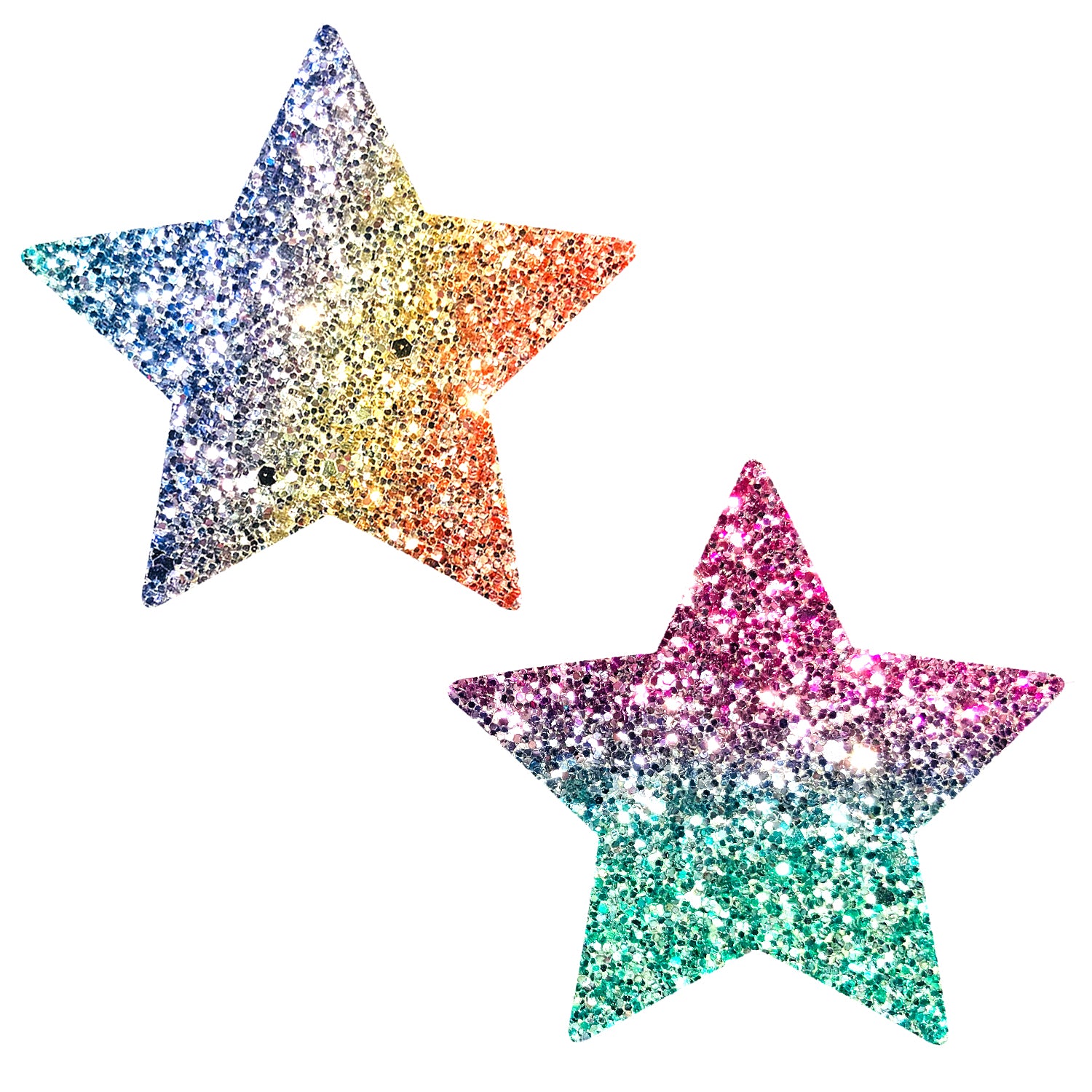 Neva Nude Super Sparkle Chunky Rainbow Glitter Nipztix Pasties – Multi