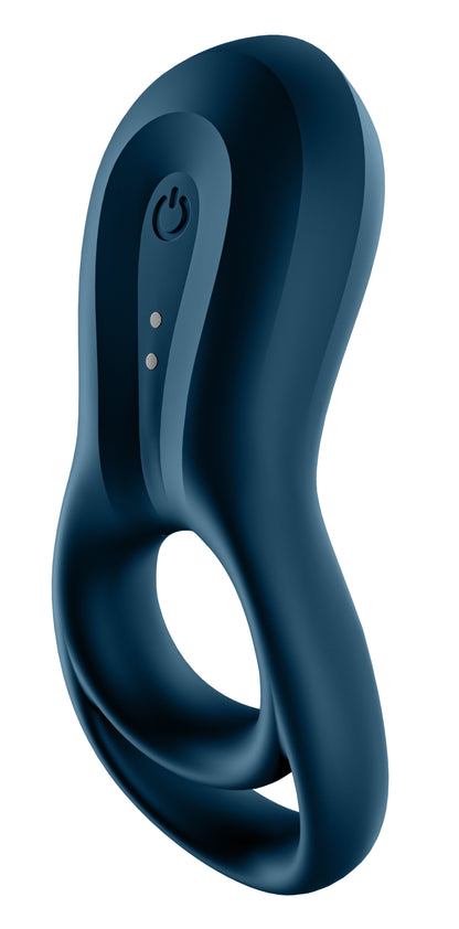 Satisfyer Epic Duo Penis Ring with Clitoral Stimulator – Dark Blue