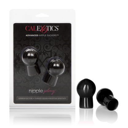 CalExotics Nipple Play Advanced Nipple Suckers – Black – Flanged Design for Superior Suction