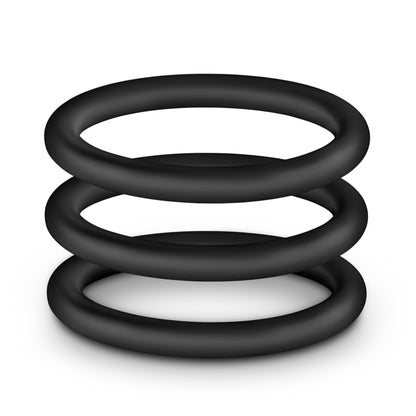 Blush Performance Vs3 Pure Premium Silicone Cockrings – Large – Black