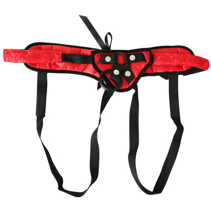 Sportsheets Sunset Lace Corsette Strap On – Adjustable Red Lace