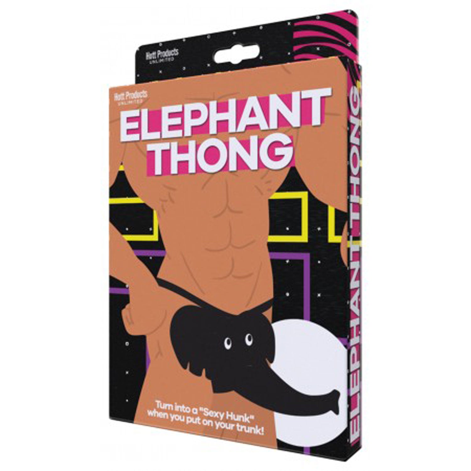 Hott Products Elephant Thong for Men – Black – One Size
